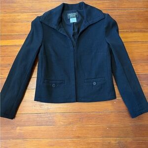 Authentic Chanel Black Wool  Women's Suit Jacket size 36